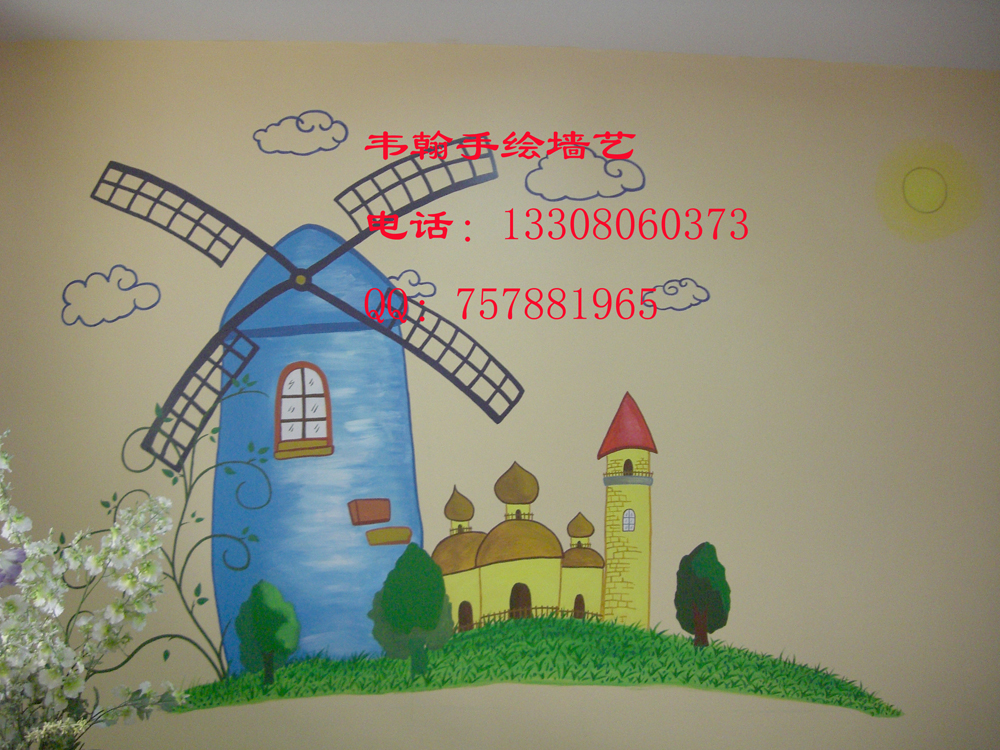 四川成都幼儿园墙体彩绘艺术,手绘墙壁画
