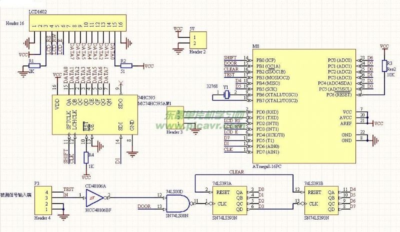 ATMEGA8ƬƵʼƳ·ͼ